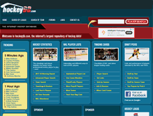 Tablet Screenshot of hockeydb.com